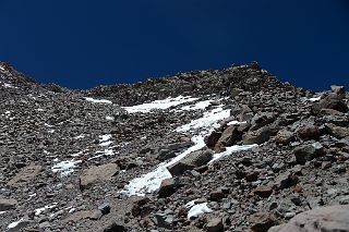 38 Climbing La Canaleta With Aconcagua Summit Out Of The Photo On The Left